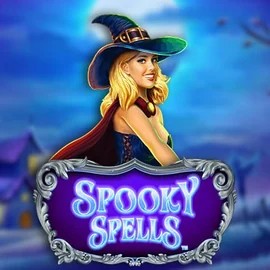 Spooky Spells logo by Novomatic at Spinmacho Casino